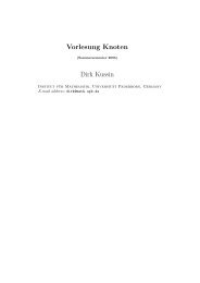 Vorlesung Knoten Dirk Kussin - Institut für Mathematik - Universität ...