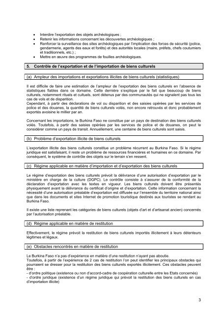 Rapport sur l'application de la Convention concernant les ... - Unesco