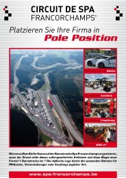 Introduktion / Information Broschüre - Circuit de Spa Francorchamps