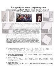 53 Aufgaben zur Elementaren Algebra und Geometrie - Matheprof.at