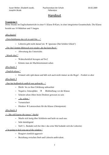 Handout: Spracherziehung, Fremd- und Muttersprache