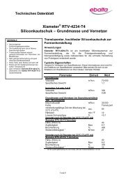 Xiameter RTV-4234-T4 Siliconkautschuk – Grundmasse ... - ebalta