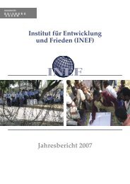 INEF Geschäftsbericht 2007 - Institut für Entwicklung und Frieden ...