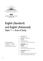 English (Standard) and English (Advanced) - Board of Studies NSW