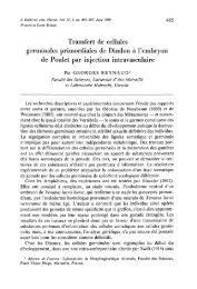 Transfert de cellules germinales primordiales de ... - Development