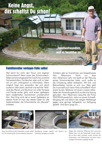 Bericht eines Schwimmteichbaus in Eigenbau - SIWOPLAN