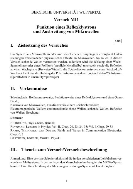 Versuchsanleitung MI1 als PDF-Datei