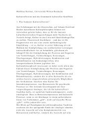 Kulturreflexion und die Grammatik kultureller Konflikte - DGPhil 2008