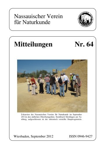 Mitteilungen 64 - Nassauischer Verein für Naturkunde