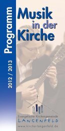 Musik Kirche Musik Kirche - Evangelische Kirchengemeinde ...