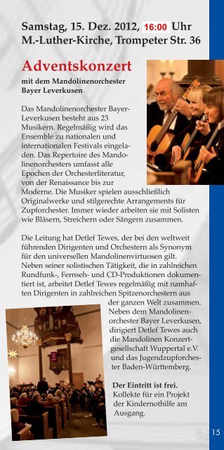 Musik Kirche Musik Kirche - Evangelische Kirchengemeinde ...