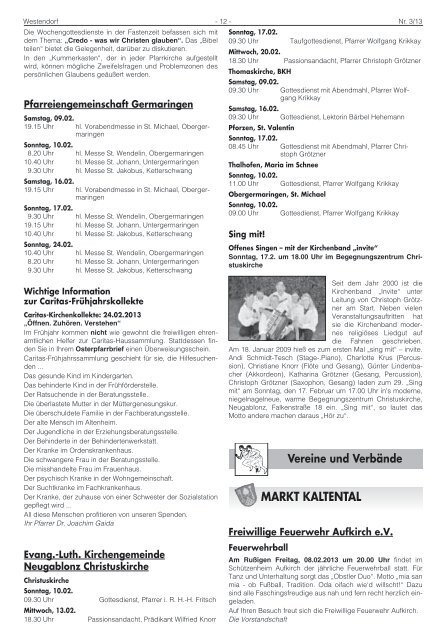 Ausgabe Nr. 3 vom 08.02.2013 - VG-Westendorf