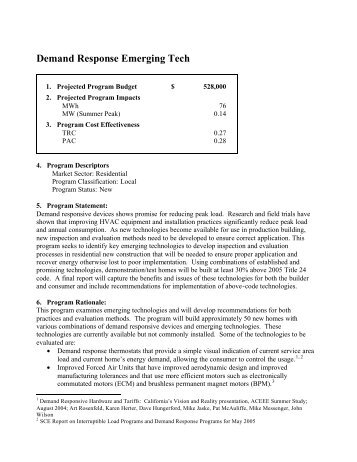 SCE2534 Demand Response Emerging Tech