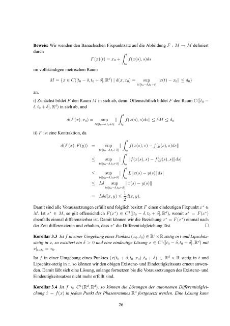 Gew¨ohnliche Differentialgleichungen und Dynamische Systeme