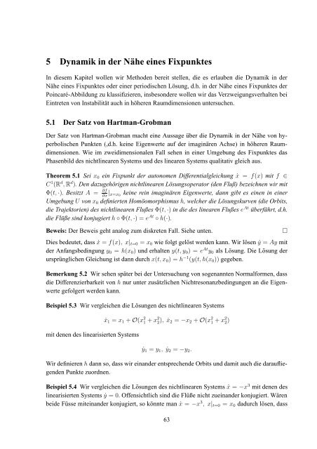 Gew¨ohnliche Differentialgleichungen und Dynamische Systeme