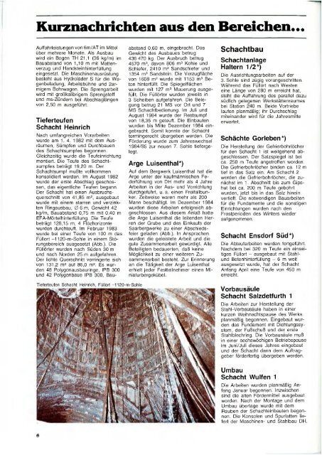 Kurznachrichten aus den Bereichen... - Deilmann-Haniel Shaft Sinking