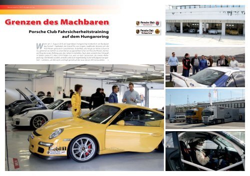 Hungaroring-Fahrsicherheitstraining - Porsche Club Deutschland