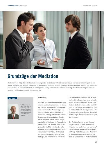 Grundzüge der Mediation - Deutsche Telekom Training GmbH ...