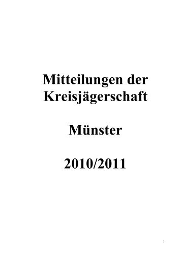 Mitteilungen 2010.pdf - Kreisjägerschaft Münster