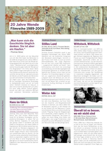 Programm SPEZIAL - 20 Jahre Wende (PDF) - Linz09
