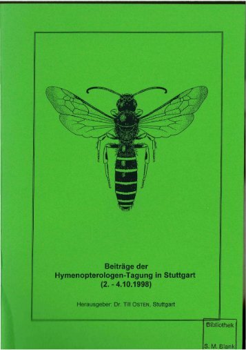 Beiträge der Hymenopterologen-Tagung in Stuttgart (2 ... - DGaaE
