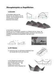 Übungsbeispiele zu Regelflächen - GRG 21 Ödenburgerstraße