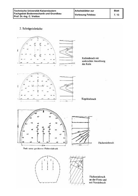 Felsbau - Vorlesung - Universität Kaiserslautern