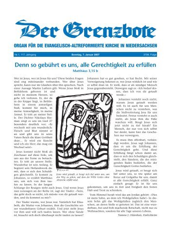 Nr. 1 (7. Januar 2007) - Die Evangelisch-altreformierte Kirche in ...