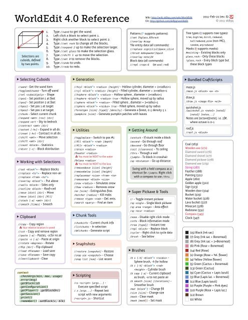 WorldEdit 4.0 Reference