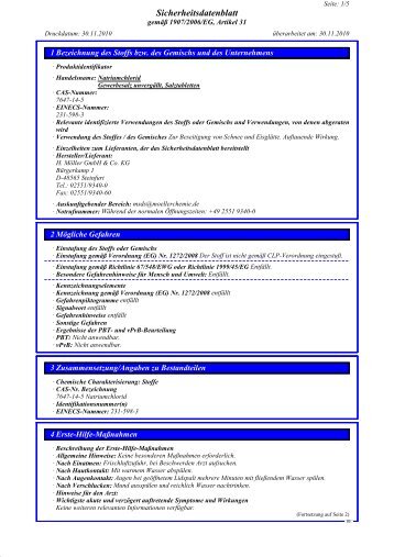 Sicherheitsdatenblatt - Möller Chemie