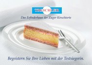 Broschüre Treichler Zuger Kirschtorte - HEINI Conditorei AG