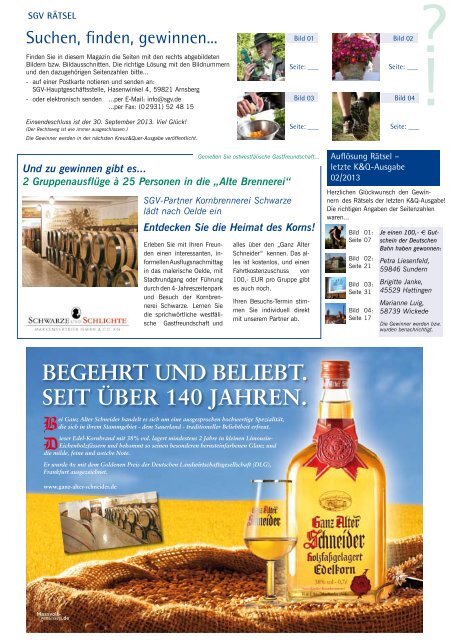 Kreuz und Quer Ausgabe 03/2013