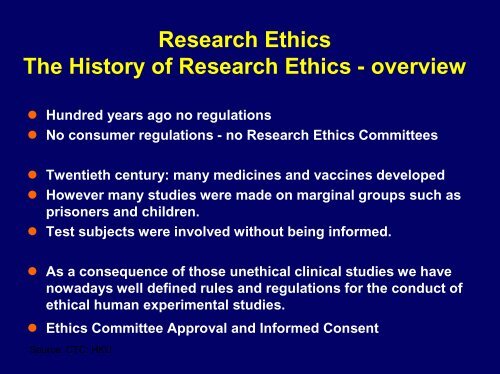 what is the history of research ethics