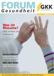 Ausgabe März 2013 - bei der Salzburger Gebietskrankenkasse