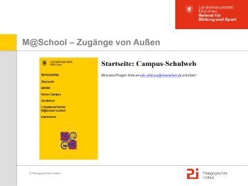 M@School – Zugänge von Außen - Muc.Kobis