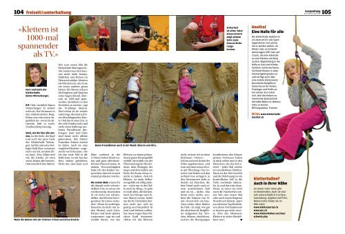 24. Januar 2012 Klettern mit der Coopzeitung - Kletterhalle Haslital