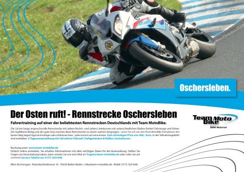 Der Osten ruft! - Rennstrecke Oschersleben - Team MotoBike