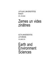 Zemes un vides zinātnes Earth and Environment Sciences - Latvijas ...
