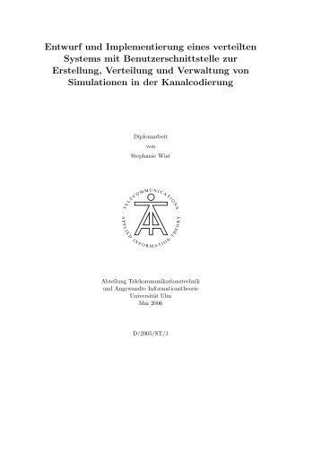 Entwurf und Implementierung eines verteilten Systems ... - copton.net