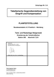 Unterlage 9.4 Tabellarische Gegenüberstellung von Eingriff und ...