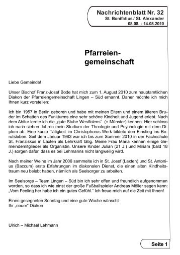 Pfarreiengemeinschaft Lingen-Süd