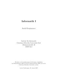 Informatik I - Institut für Informatik - Christian-Albrechts-Universität zu ...