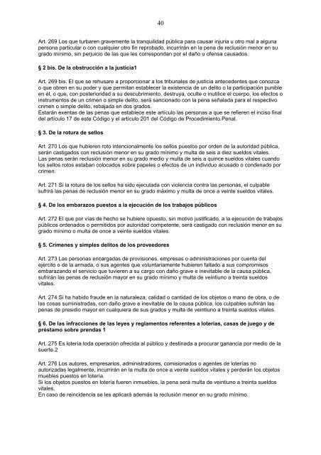 CODIGO PENAL DE LA REPUBLICA DE CHILE