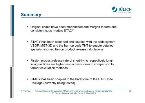 STACY Code and its Application to the HTR-Module and HTTR