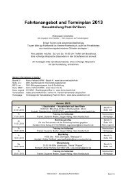 Fahrtenangebot und Terminplan 2013 - Post SV Bonn