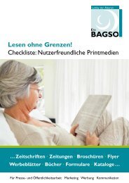 Checkliste: Nutzerfreundliche Printmedien - BAGSO