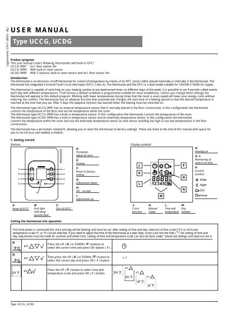 Oj Ucxx 9991 Thermostat Instructions Warm Your Floor