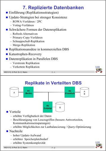 7. Replizierte Datenbanken