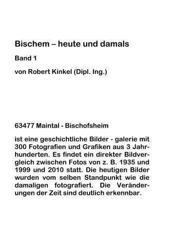 LESEPROBE - 44 Seiten Band 1 - Bischem - Heute und Damals