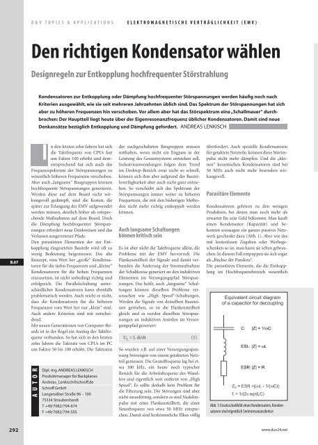 Design & Verification, Ausgabe 9/2004 (pdf) - Schroff GmbH